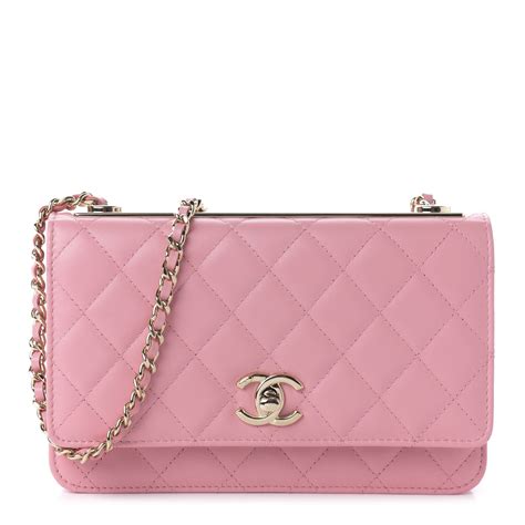 chanel wallet black and pink|chanel quilted wallet on chain.